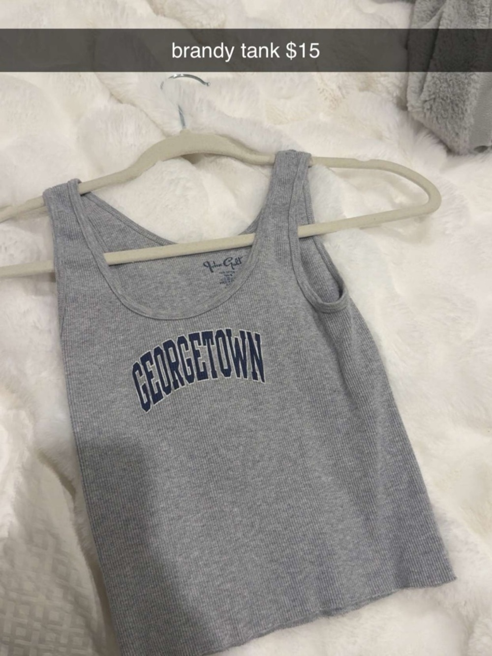 Brandy Melville Gray Georgetown Ribbed Tank